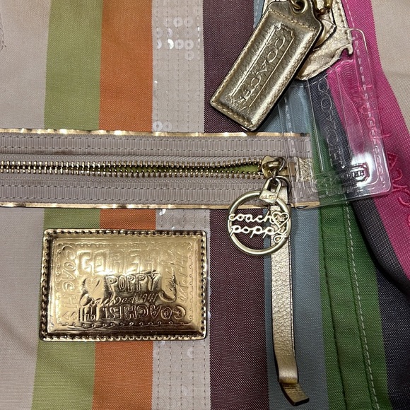 Vintage Coach Poppy Heritage Legacy Stripe Tote/Satchel Bag - Picture 2 of 16